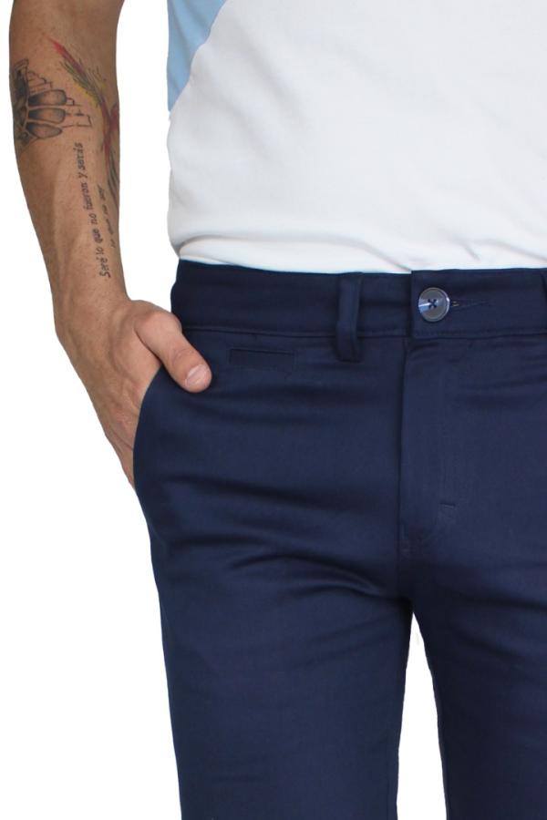Bermuda Azul Marino De Vestir Slim Fit De Algodón Para Caballero